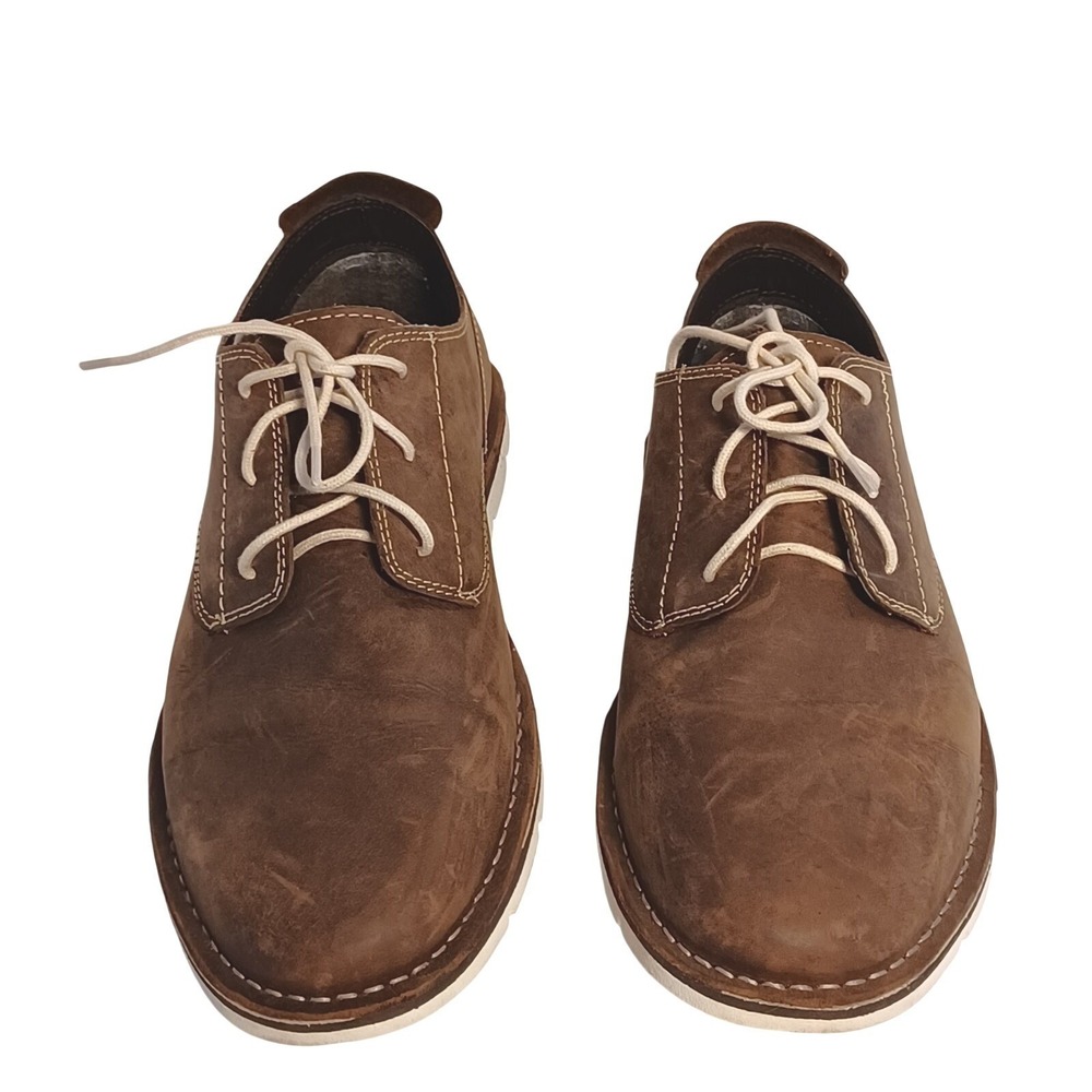 Four Brothers Mens Nubuck Stitch Down Moro Brown Leather Derby Shoes Size 9.5